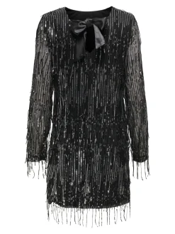 Onlspacy Ls Sequins Bow Dress