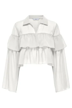 Onlsuzzi L/S Frill Tie Top Ox