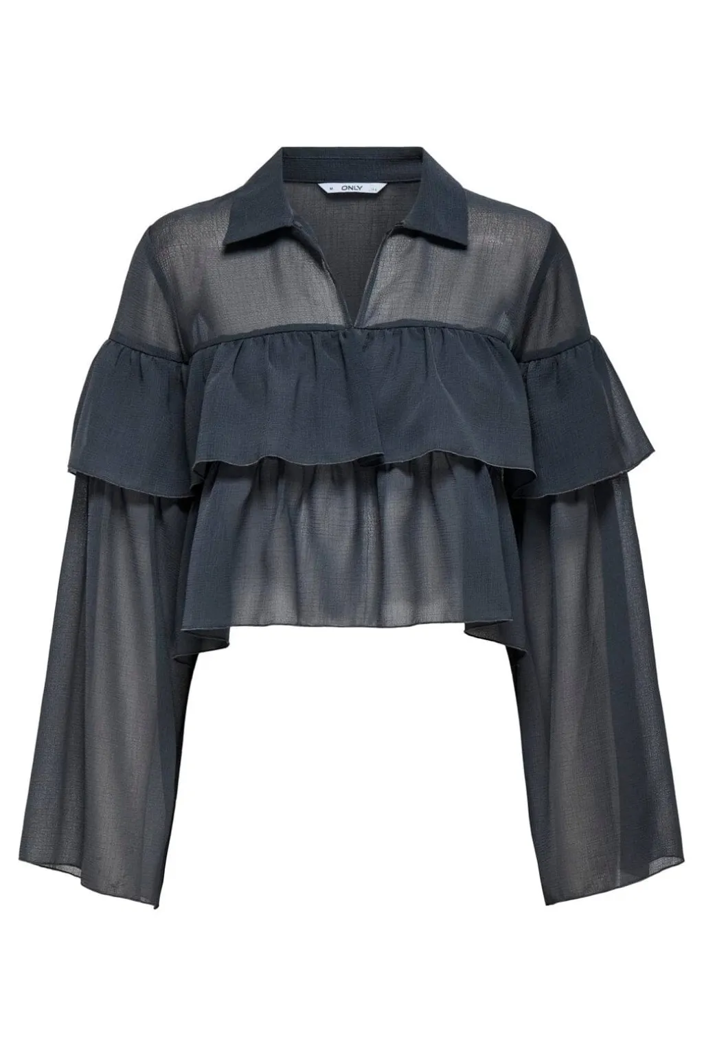 Onlsuzzi L/S Frill Tie Top Ox