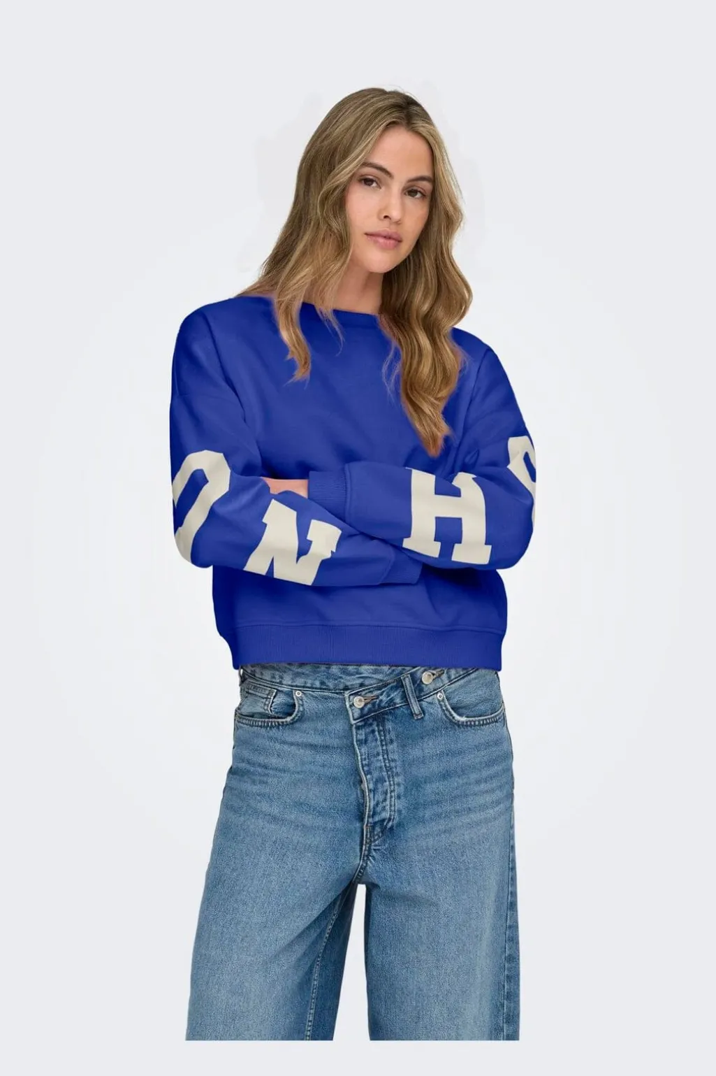 Onlsweat L/S Back/Sleeve Print Swt