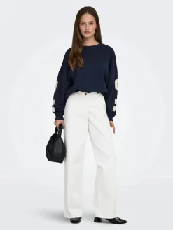 Onlsweat L/S Back/Sleeve Print Swt