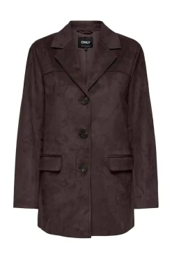 Onltulip Faux Suede Blazer Coat