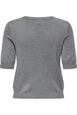 Onlvenice Life Ss Pearl O-Neck Knt