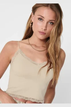 Onlvicky Lace Seamless Cropped Top