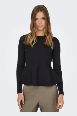 Onlvilda Ls Peplum O-Neck Knt