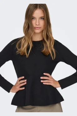 Onlvilda Ls Peplum O-Neck Knt