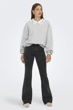 Onlwillow L/S O-Neck Emb. Ub Swt