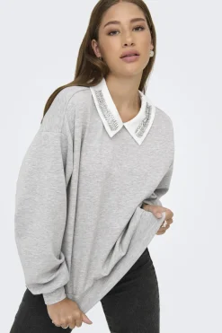 Onlwillow L/S O-Neck Emb. Ub Swt