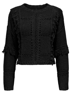 Onlyrsa Life Ls Fringe O-Neck Cc Knt