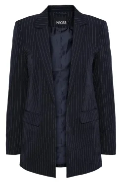 Pcbossy Ls Loose Striped Blazer Noos