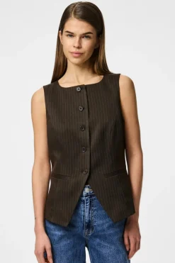Pcfalka Sl Pinstriped Vest Fsy