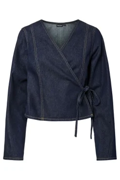 Pcfenna Ls Denim Wrap Shirt Fsy