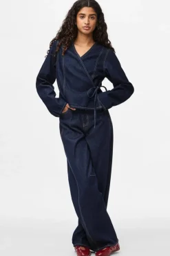 Pcfenna Ls Denim Wrap Shirt Fsy