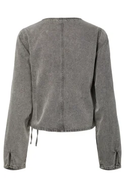 Pcfenna Ls Denim Wrap Shirt Fsy