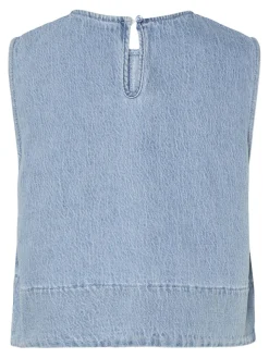 Pcflora Sl Denim Top
