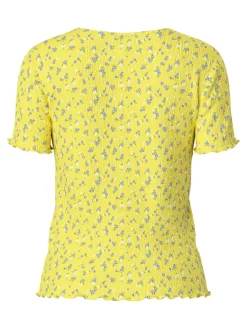 Pcflora Ss O-Neck Top