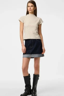 Pcfranna Short Denim Skirt Fsy