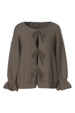 Pcjimma Ls O-Neck Tie Knit Cardigan