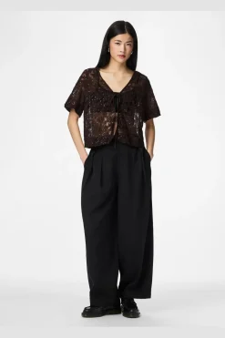 Pclouise 2/4 V-Neck Tie Top