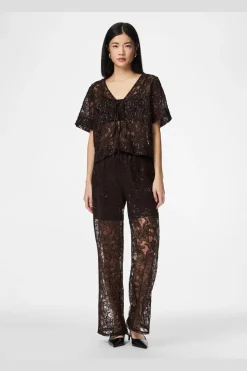 Pclouise 2/4 V-Neck Tie Top