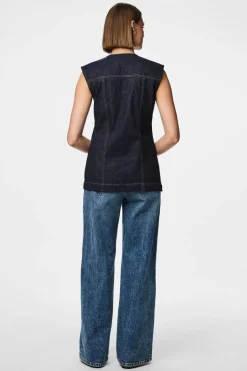 Pcnua Sl Fitted Denim Vest Fsy