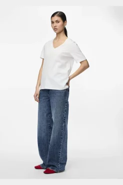 Pcria Ss V-Neck Solid Tee
