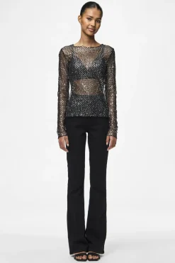Pcrissi Ls Sequins Top