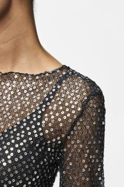 Pcrissi Ls Sequins Top