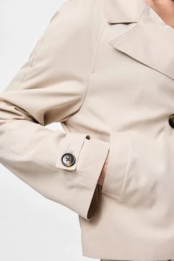 Pcscarlett Ls Short Trenchcoat