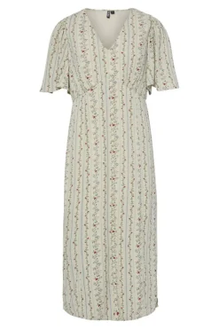 Pctaitlyn Ss V-Neck Midi Dress