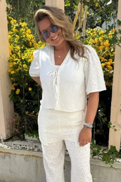 Pctyla 2/4 V-Neck Tie Top Pp