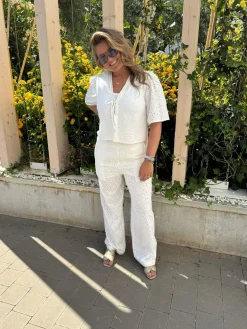 Pctyla 2/4 V-Neck Tie Top Pp