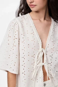 Pctyla 2/4 V-Neck Tie Top Pp