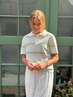 Polo Stripe Knit Blouse AV5060