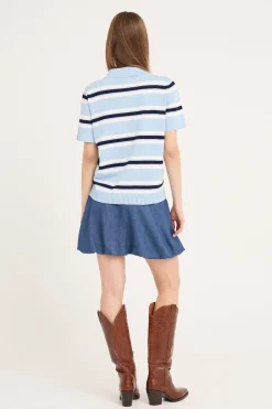 Polo Stripe Knit Blouse AV5060