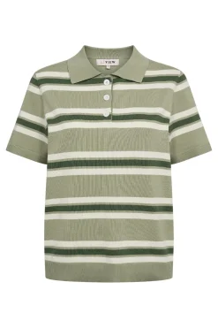 Polo Stripe Knit Blouse AV5060