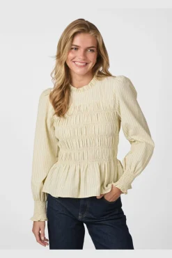 Possa Crepe Stripe Blouse 166413