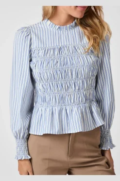 Possa Stripe Smock Blouse 164667