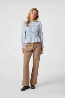 Possa Stripe Smock Blouse 164667