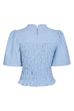 Possini Check Smock Blouse 164800