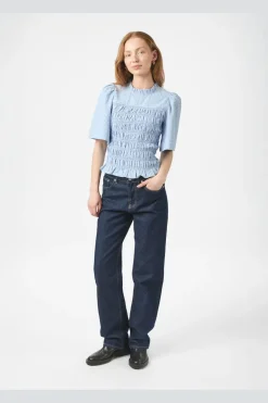 Possini Check Smock Blouse 164800