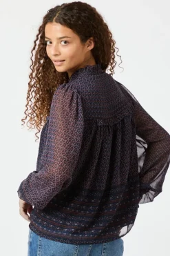 Rhia Border Pattern Blouse 163994