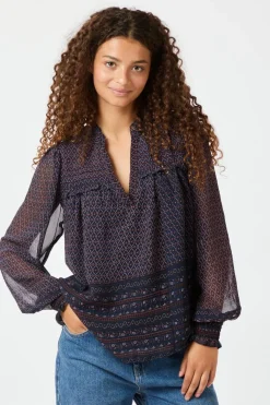 Rhia Border Pattern Blouse 163994