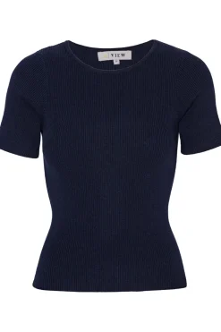 Rib Knit Short Sleeve Top