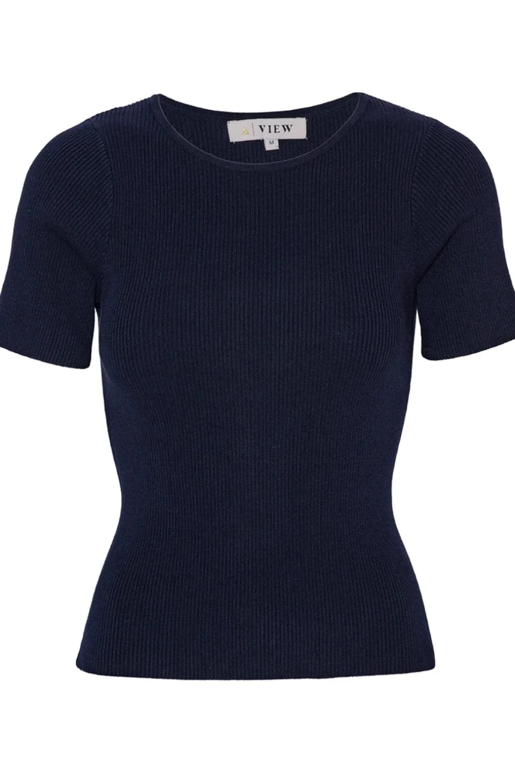 Rib Knit Short Sleeve Top