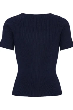 Rib Knit Short Sleeve Top