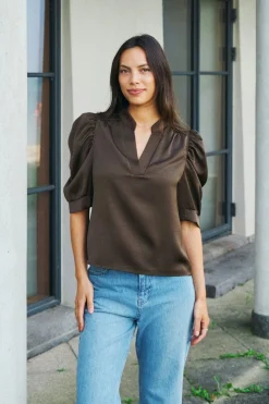 Roella Heavy Sateen Blouse 162590