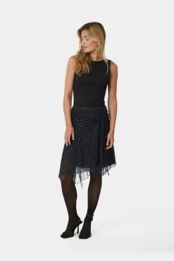 Saffron Check Mesh Skirt 167206