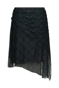 Saffron Check Mesh Skirt 167206