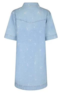 Saras Denim Emb Dress 166045